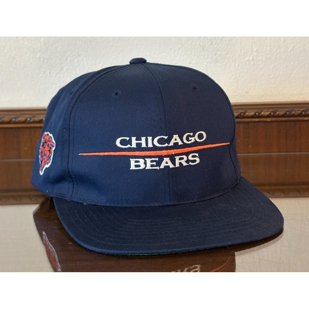 Vintage Annco Chicago Bears Snapback Hat Navy Blue NFL Professional Model Cap